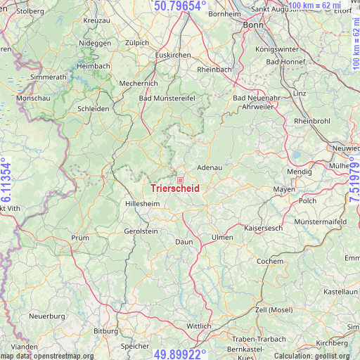 Trierscheid on map