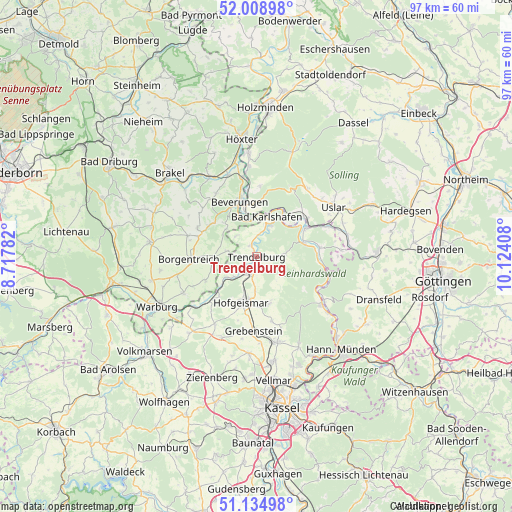 Trendelburg on map