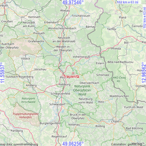 Trausnitz on map