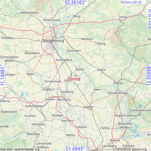 Tornitz on map