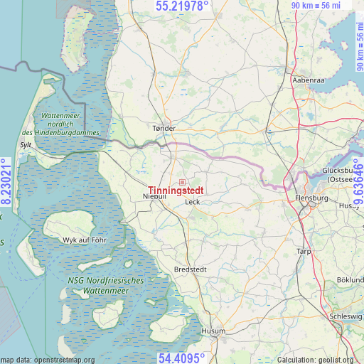 Tinningstedt on map