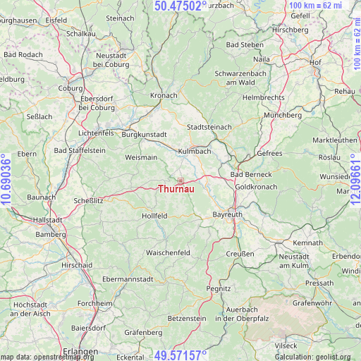 Thurnau on map