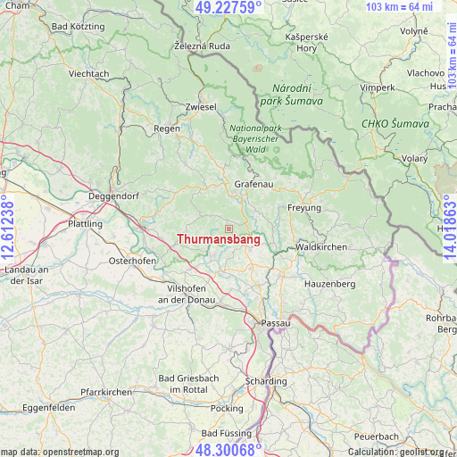 Thurmansbang on map