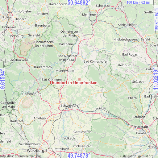 Thundorf in Unterfranken on map