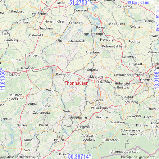 Thonhausen on map