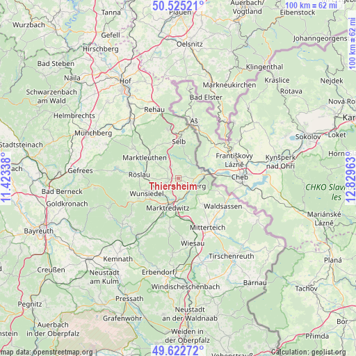 Thiersheim on map