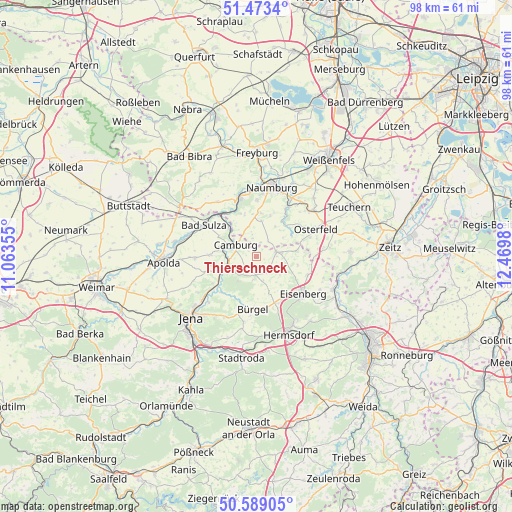 Thierschneck on map
