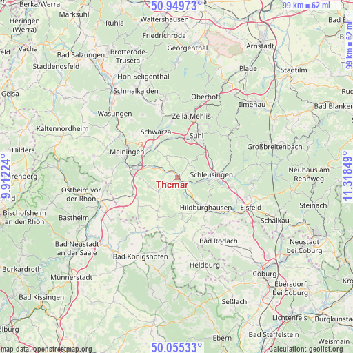 Themar on map