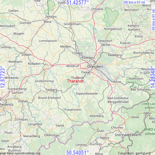 Tharandt on map