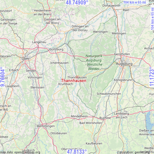 Thannhausen on map