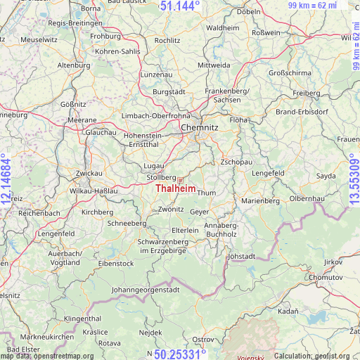 Thalheim on map