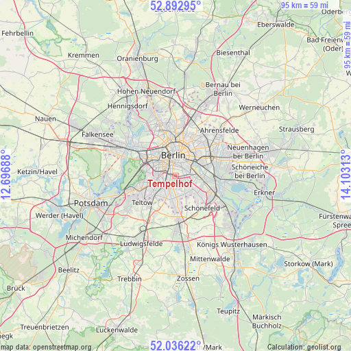 Tempelhof on map