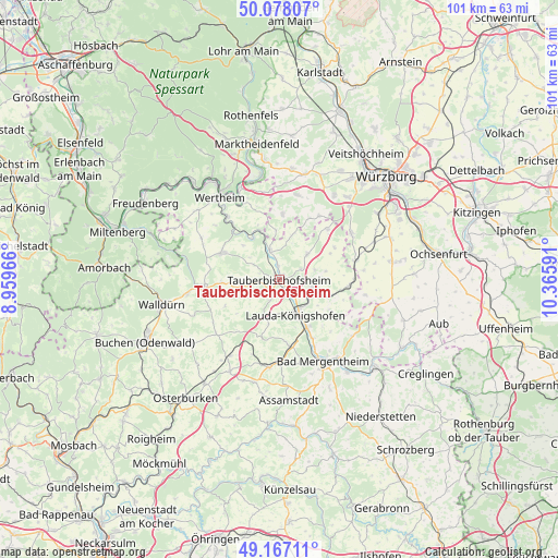 Tauberbischofsheim on map