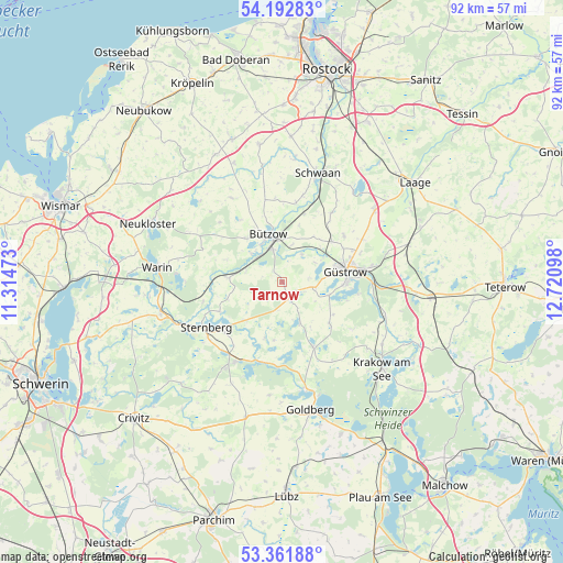 Tarnow on map