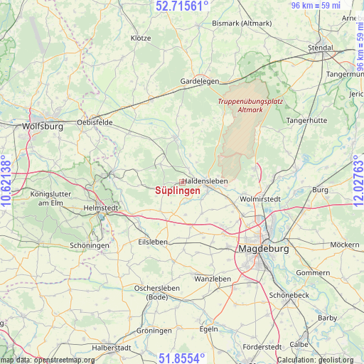 Süplingen on map