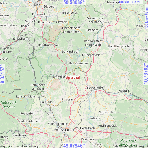 Sulzthal on map