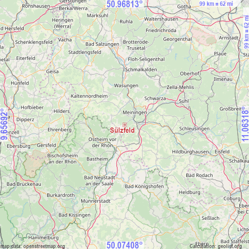 Sülzfeld on map