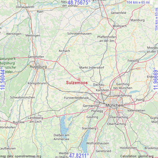 Sulzemoos on map