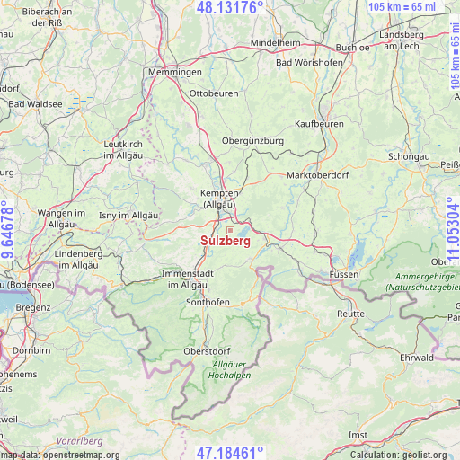 Sulzberg on map