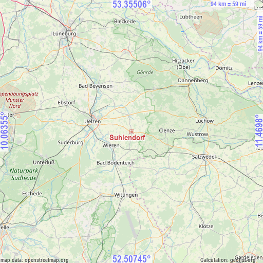 Suhlendorf on map