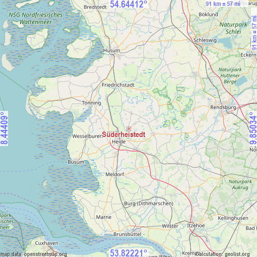 Süderheistedt on map