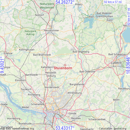 Stuvenborn on map