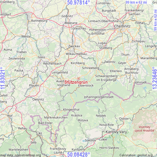 Stützengrün on map