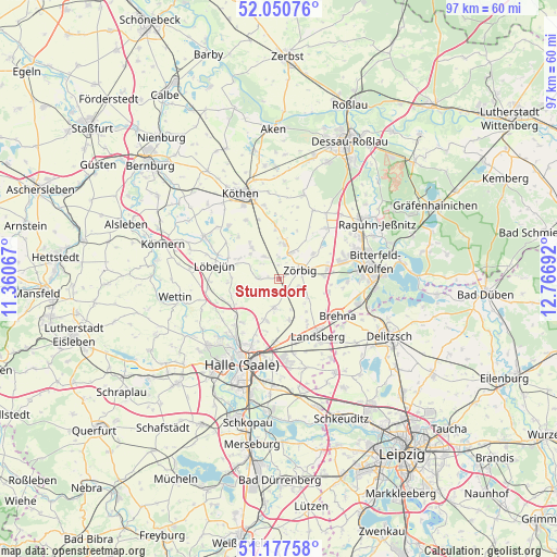 Stumsdorf on map