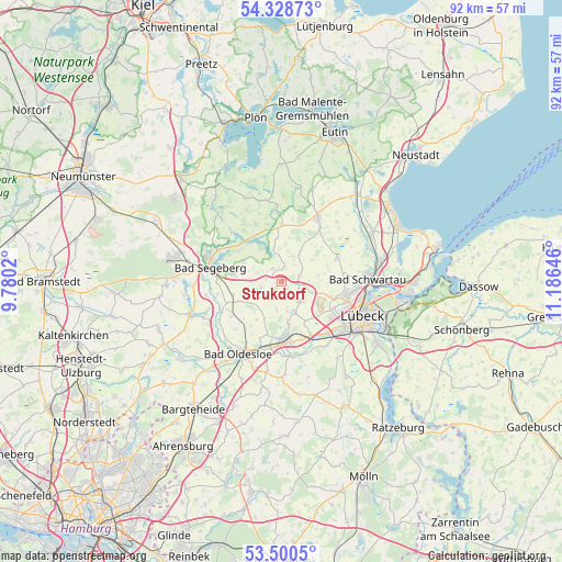 Strukdorf on map