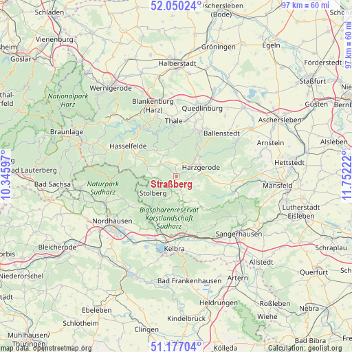 Straßberg on map