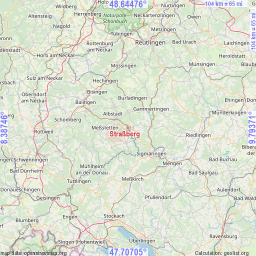 Straßberg on map
