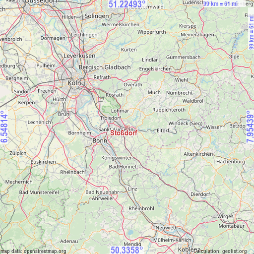 Stoßdorf on map