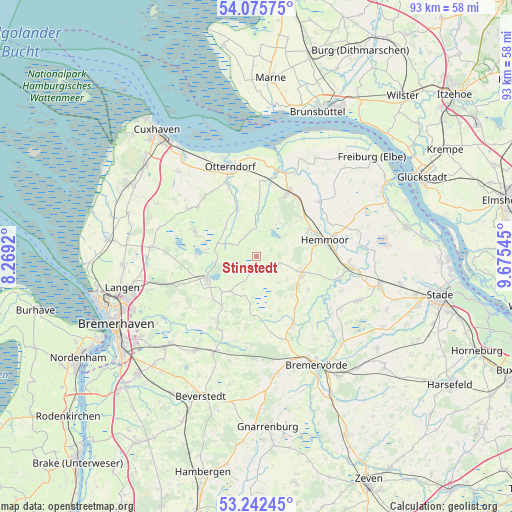 Stinstedt on map