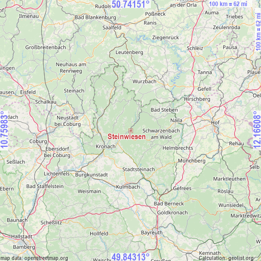 Steinwiesen on map