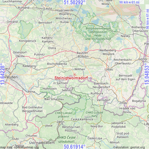 Steinigtwolmsdorf on map