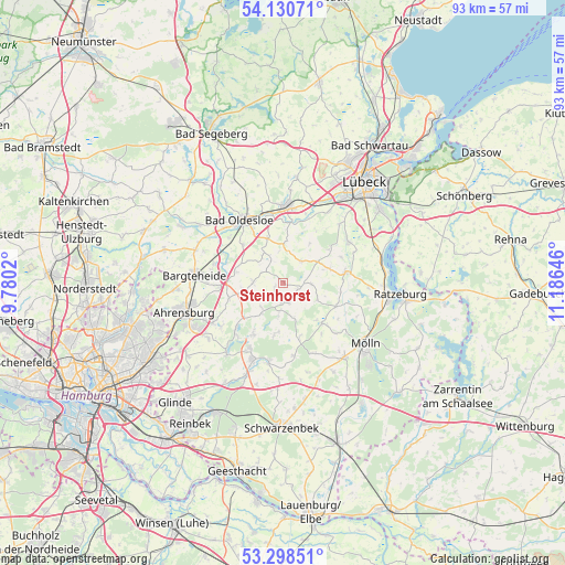 Steinhorst on map