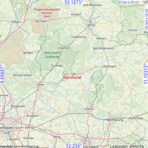 Steinhorst on map