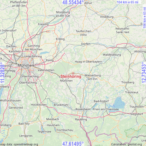 Steinhöring on map