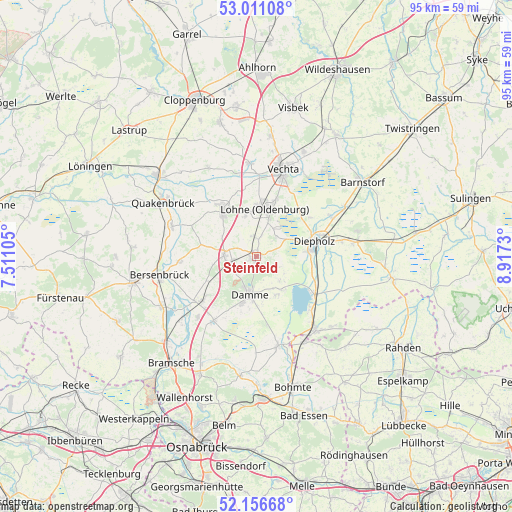 Steinfeld on map
