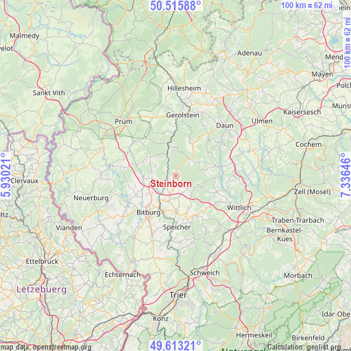 Steinborn on map