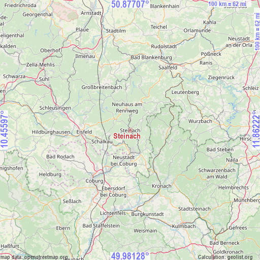 Steinach on map