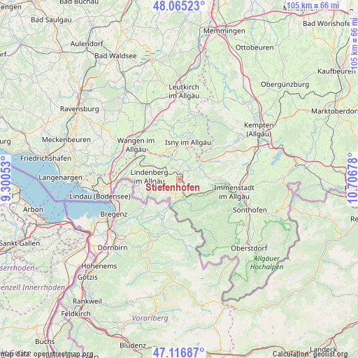 Stiefenhofen on map