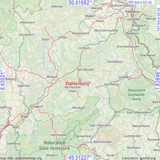 Starkenburg on map