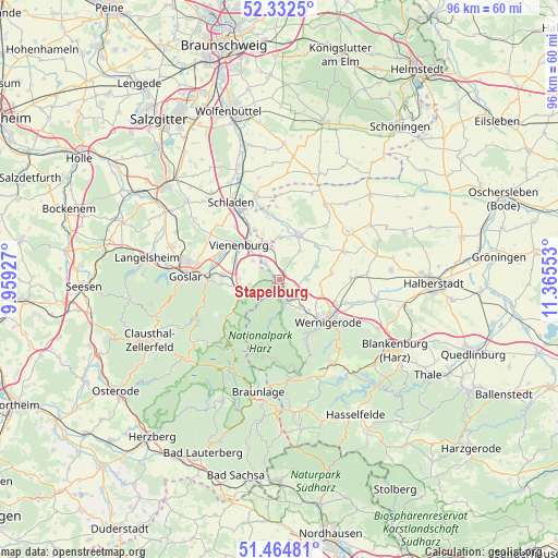 Stapelburg on map