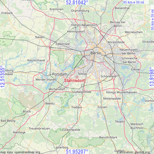 Stahnsdorf on map