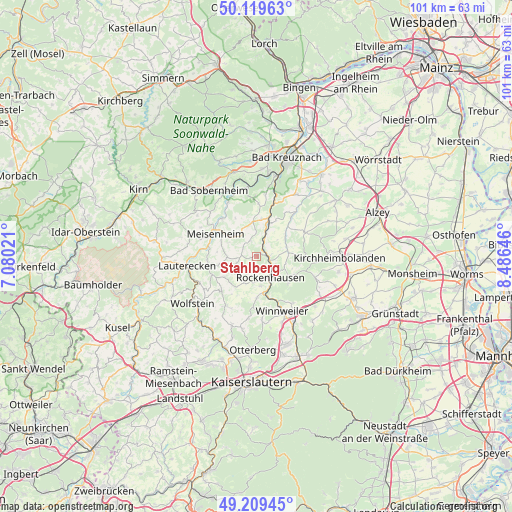 Stahlberg on map