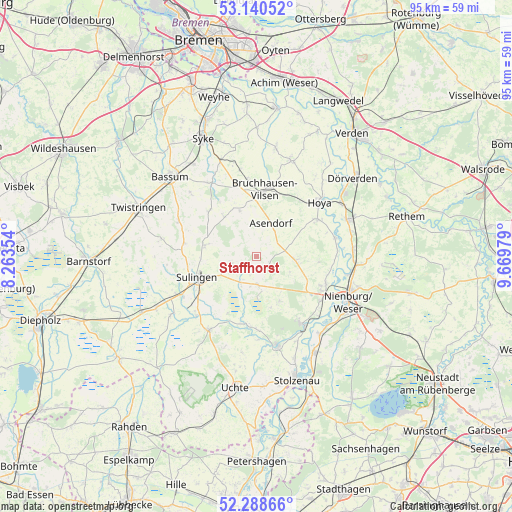 Staffhorst on map