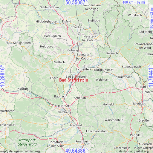 Bad Staffelstein on map