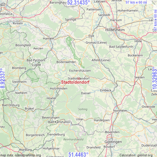 Stadtoldendorf on map