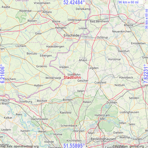 Stadtlohn on map